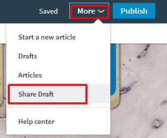 share draft linkedin